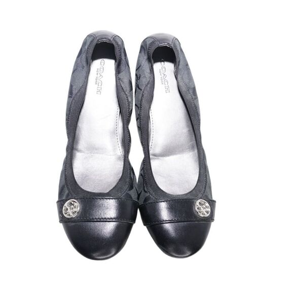 Coach Black Chelsea Cap Toe Ballet Flats, Size 6.5 - Picture 3 of 10